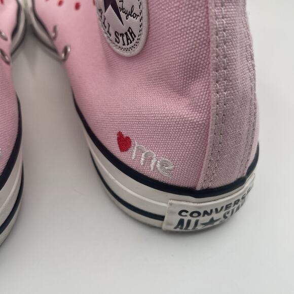 Converse Chuck Taylor All Star High Embroidered Hearts Cherry Blossom W Size 10 - Picture 6 of 9